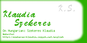 klaudia szekeres business card